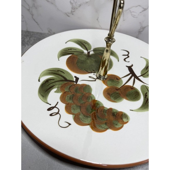 Vintage Mid Century Stangl Orchard Song 10" Tidbit Plate - Picture 2 of 9